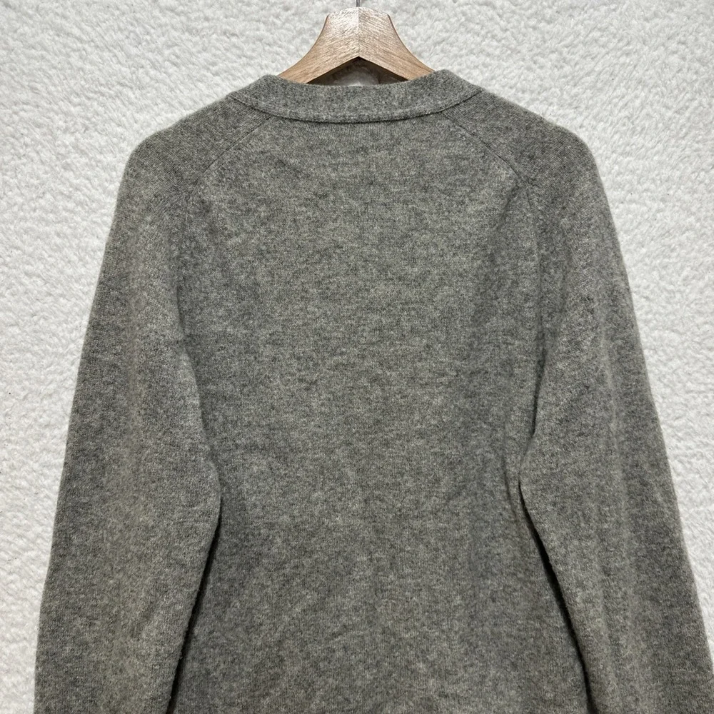 Vintage Marshall Fields Men's Cardigan Size L‎ Gray 100% Lambswool Made In USA